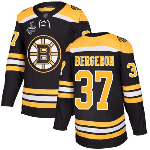 Adidas Boston Bruins #37 Patrice Bergeron Black Home Authentic Stanley Cup Final Bound Youth Stitched Jersey Youth