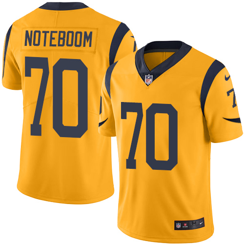 Los Angeles Rams #70 Joseph Noteboom Gold Men's Stitched Limited Rush Jersey Men's