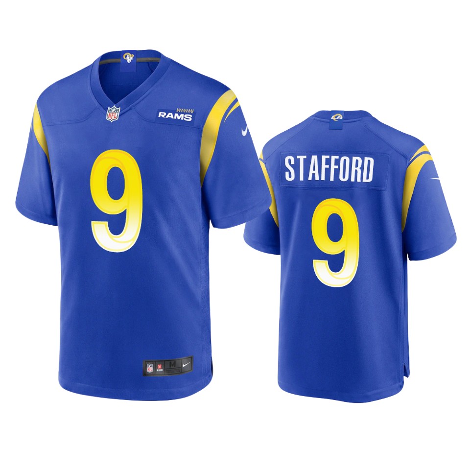 Los Angeles Rams #9 Matthew Stafford Men's Game Jersey - Royal