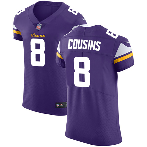 Vikings #8 Kirk Cousins Purple Team Color Men's Stitched Vapor Untouchable Elite Jersey