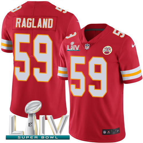 Kansas City Chiefs #59 Reggie Ragland Red Super Bowl LIV 2020 Team Color Youth Stitched Vapor Untouchable Limited Jersey Youth