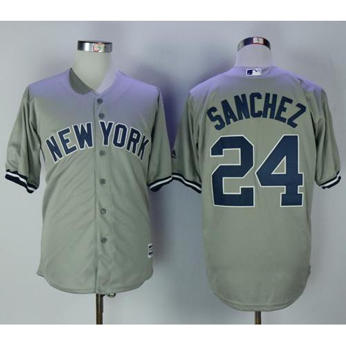 New York Yankees #24 Gary Sanchez Grey New Cool Base Stitched Jersey Men's