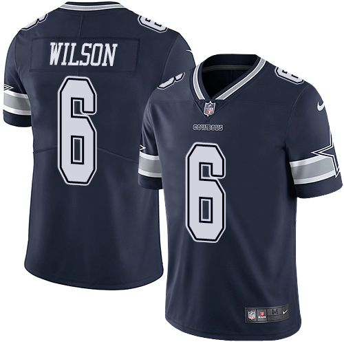 Cowboys #6 Donovan Wilson Navy Blue Team Color Youth Stitched Vapor Untouchable Limited Jersey