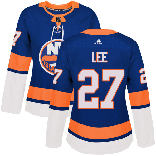 Adidas New York Islanders #27 Anders Lee Royal Blue Home Authentic Women's Stitched Jersey Womens