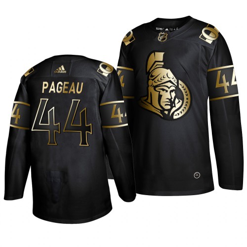 Adidas Ottawa Senators #44 Jean-Gabriel Pageau Men's 2019 Black Golden Edition Authentic Stitched Jersey Men's