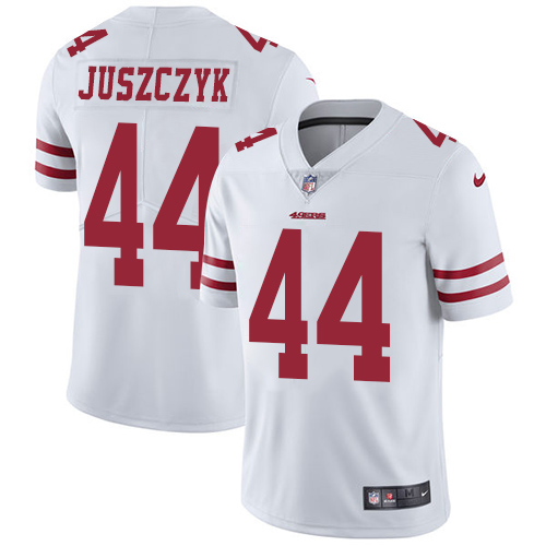 49ers #44 Kyle Juszczyk White Men's Stitched Vapor Untouchable Limited Jersey