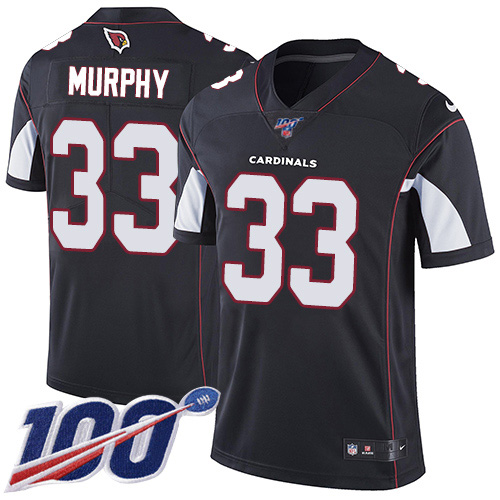 Arizona Cardinals #33 Byron Murphy Black Alternate Men's Stitched 100th Season Vapor Limited Jersey Men's
