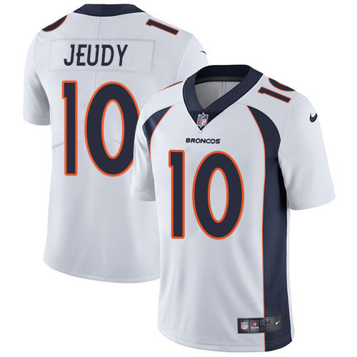 Broncos #10 Jerry Jeudy White Youth Stitched Vapor Untouchable Limited Jersey
