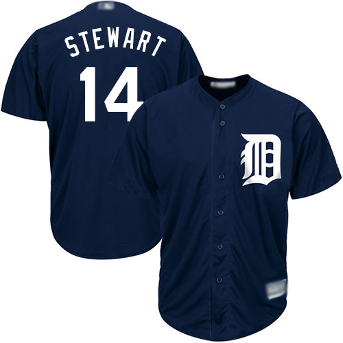Detroit Tigers #14 Christin Stewart Navy Blue New Cool Base Stitched Jersey Men's