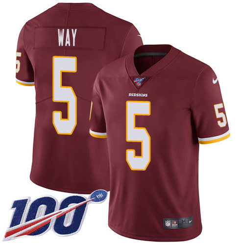 Washington Commanders #5 Tress Way Burgundy Team Color Youth Stitched 100th Season Vapor Untouchable Limited Jersey Youth