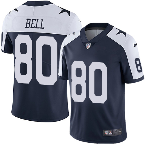 Dallas Cowboys #80 Blake Bell Navy Blue Thanksgiving Youth Stitched 100th Season Vapor Throwback Limited Jersey Youth
