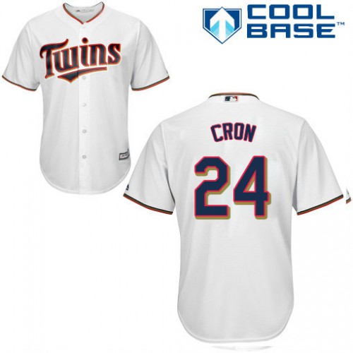 Minnesota Twins #24 C.J. Cron White Cool Base Stitched Jersey Men's