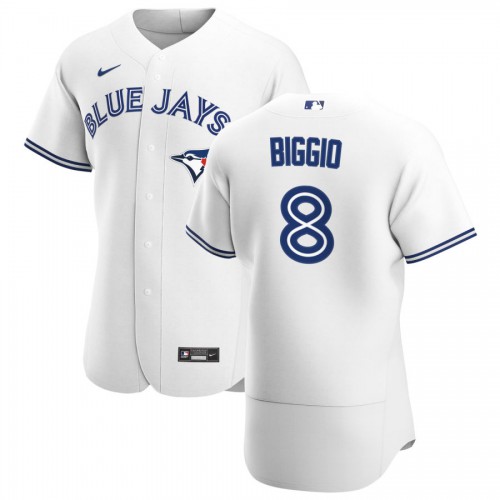 Toronto Toronto Blue Jays #8 Cavan Biggio Men's White Home 2020 Authentic Player Jersey Men's