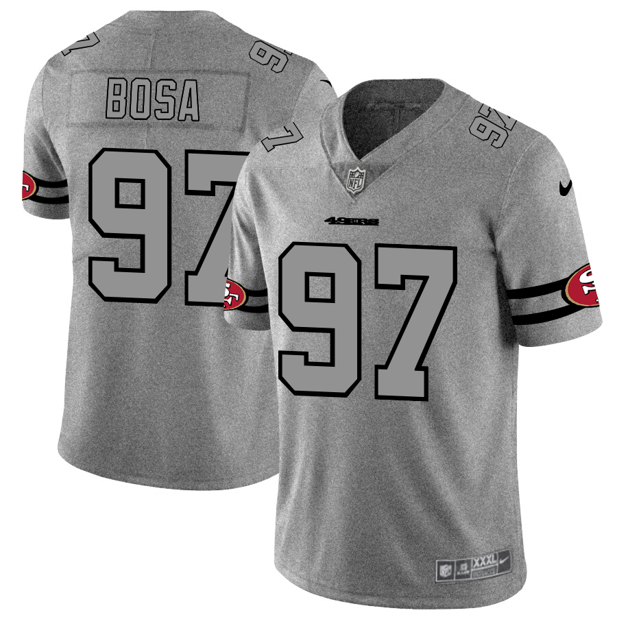 San Francisco 49ers #97 Nick Bosa Men's Gray Gridiron II Vapor Untouchable Limited Jersey
