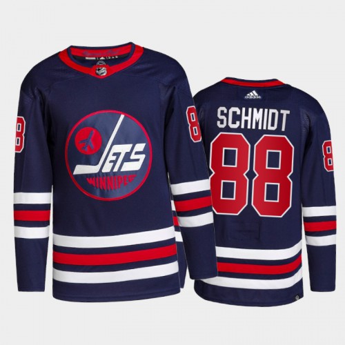 Adidas Winnipeg Jets #88 Nate Schmidt Adrian Kempe Men's 2021-22 Alternate Authentic Jersey - Navy Men's