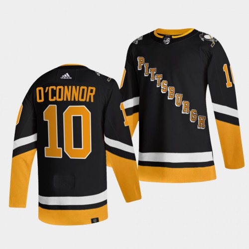 Adidas Pittsburgh Penguins #10 Drew O'Connor Men's 2021-22 Alternate Authentic Jersey - Black Men's