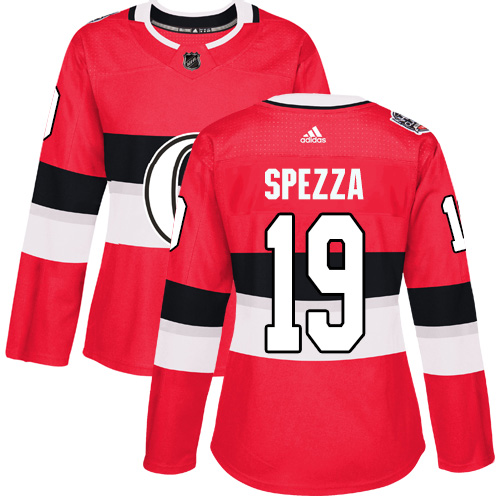 Adidas Ottawa Senators #19 Jason Spezza Red Authentic 2017 100 Classic Women's Stitched Jersey Womens
