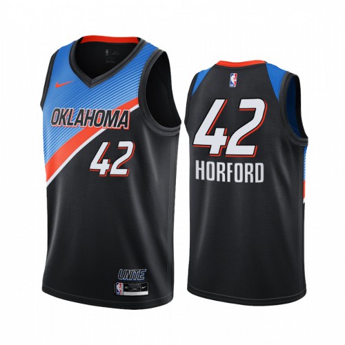 Oklahoma City Thunder #42 Al Horford Black Womens Swingman 2020-21 City Edition Jersey Womens