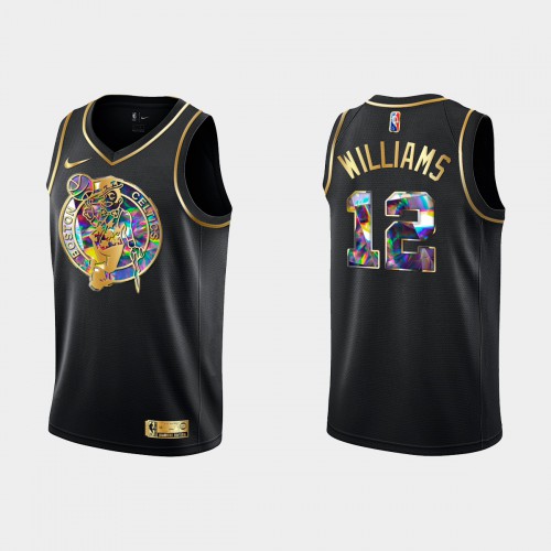 Boston Boston Celtics #12 Grant Williams Mens Golden Edition Diamond Logo 2021/22 Swingman Jersey - Black Mens