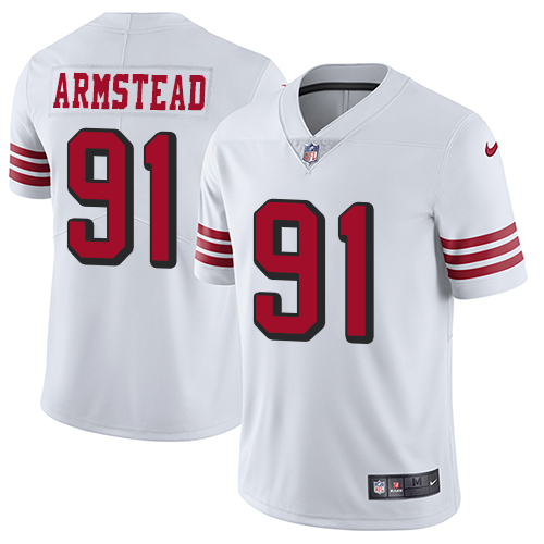 San Francisco 49ers #91 Arik Armstead White Rush Men's Stitched Vapor Untouchable Limited Jersey Men's
