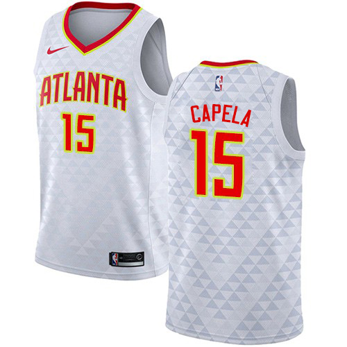 Atlanta Hawks #15 Clint Capela White Youth Swingman Association Edition Jersey Youth