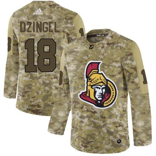 Adidas Ottawa Senators #18 Ryan Dzingel Camo Authentic Stitched Jersey Men's