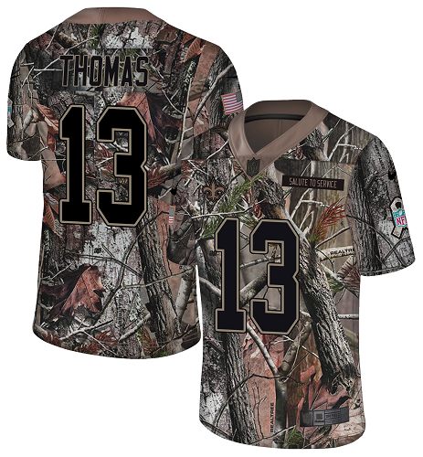 Saints #13 Michael Thomas Camo Youth Stitched Limited Rush Realtree Jersey