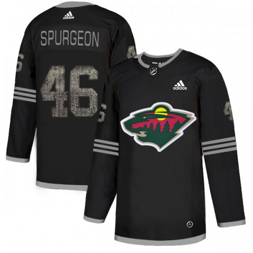 Adidas Minnesota Wild #46 Jared Spurgeon Black Authentic Classic Stitched Jersey Men's