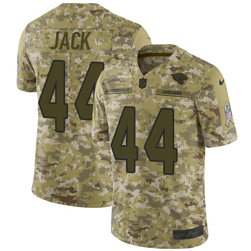 Jacksonville Jaguars #44 Myles Jack Camo Men's Stitched Limited 2018 Salute To Service Jersey Men's