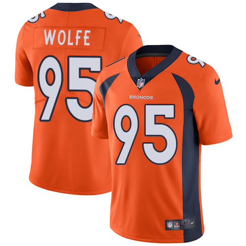 Denver Broncos #95 Derek Wolfe Orange Team Color Youth Stitched Vapor Untouchable Limited Jersey Youth