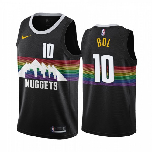 Denver Nuggets #10 Bol Bol Mens 2019-20 Black City Edition Youth Jersey Youth