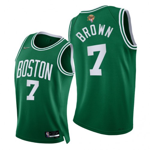 Boston Celtics #7 Jaylen Brown Green Womens 2022 Finals Diamond Anniversary Jersey Womens