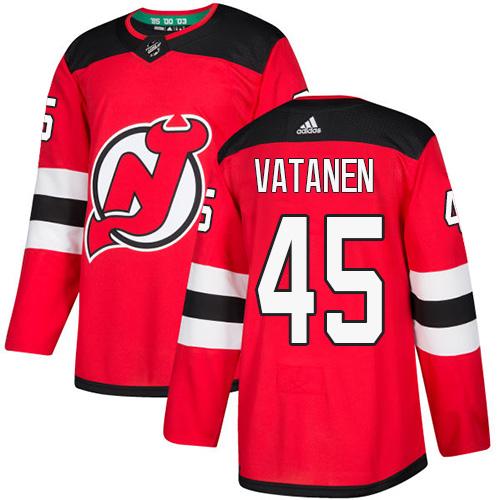Adidas New Jersey Devils #45 Sami Vatanen Red Home Authentic Stitched Jersey Men's