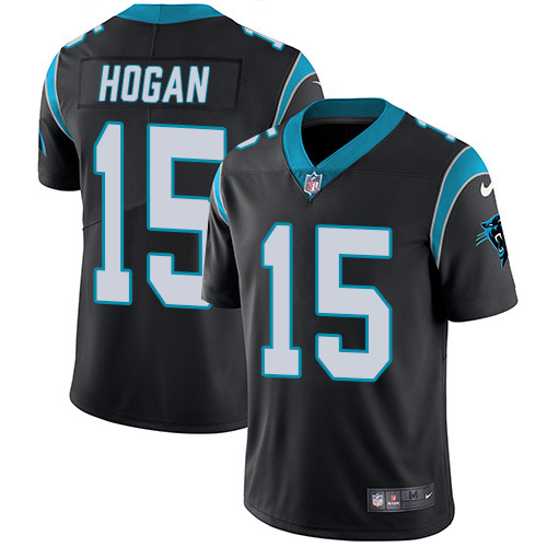 Carolina Panthers #15 Chris Hogan Black Team Color Men's Stitched Vapor Untouchable Limited Jersey Men's