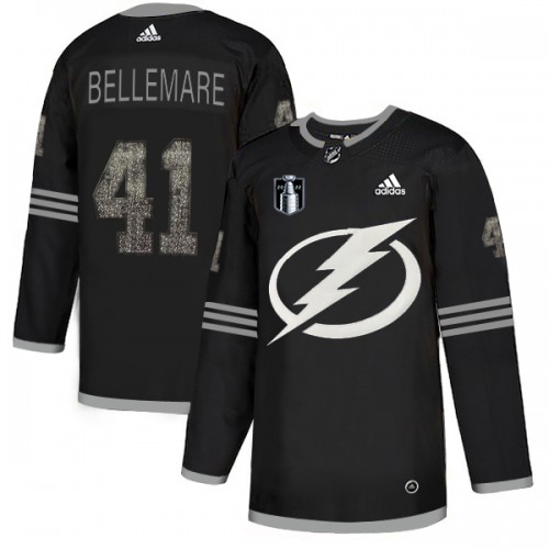 Adidas Tampa Bay Lightning #41 Pierre-Edouard Bellemare Black 2022 Stanley Cup Final Patch Authentic Classic Stitched Youth Jersey Youth