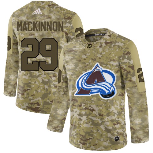 Adidas Colorado Avalanche #29 Nathan MacKinnon Camo Authentic Stitched Jersey Men's