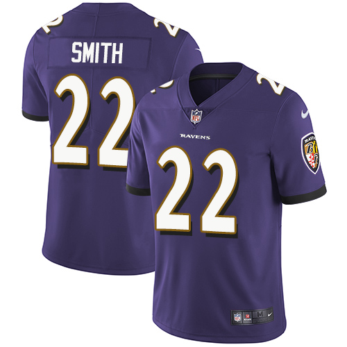 Baltimore Ravens #22 Jimmy Smith Purple Team Color Men's Stitched Vapor Untouchable Limited Jersey Men's