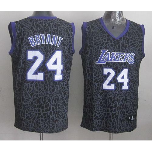 Los Angeles Lakers #24 Kobe Bryant Purple Crazy Light Stitched Jersey Mens