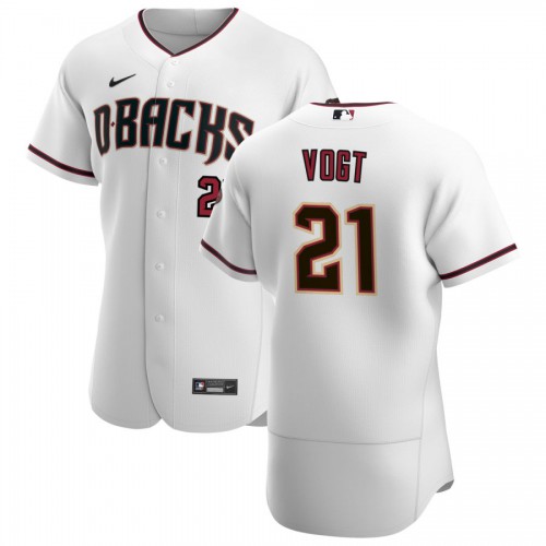 Arizona Arizona Diamondbacks #21 Stephen Vogt Men's White Crimson Authentic Home Team Jersey Men's