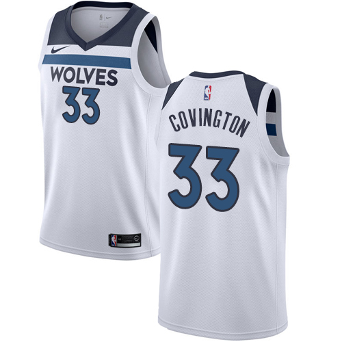 Minnesota Timberwolves #33 Robert Covington White Swingman Association Edition Jersey Mens