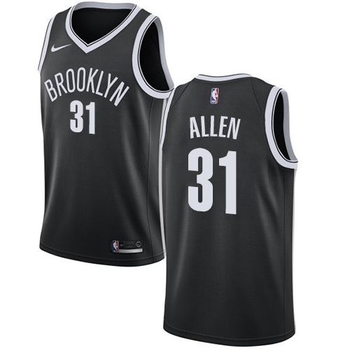 Brooklyn Nets #31 Jarrett Allen Black Swingman Icon Edition Jersey Mens