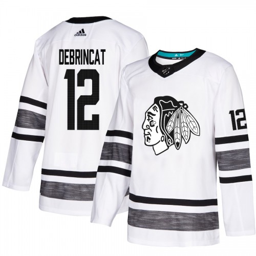 Adidas Chicago Blackhawks #12 Alex DeBrincat White 2019 All-Star Game Parley Authentic Stitched Jersey Men's