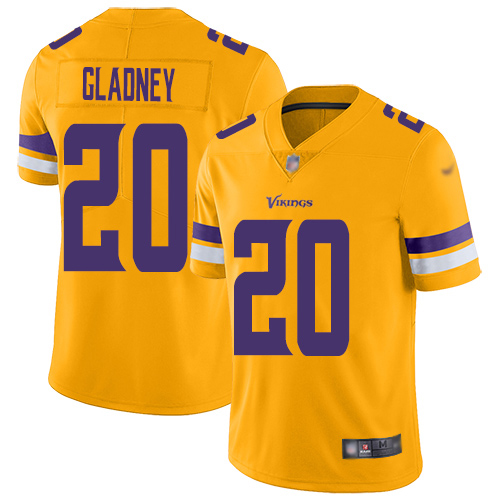 Minnesota Vikings #20 Jeff Gladney Gold Youth Stitched Limited Inverted Legend Jersey Youth