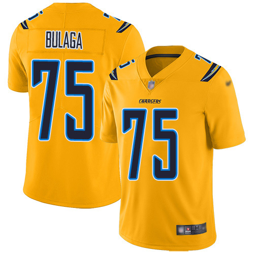 Los Angeles Chargers #75 Bryan Bulaga Gold Youth Stitched Limited Inverted Legend Jersey Youth