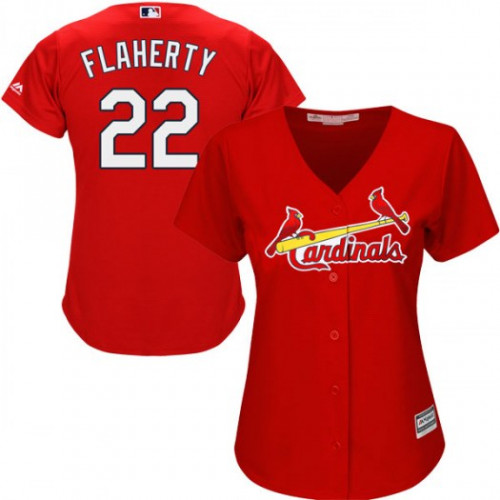 St.Louis Cardinals #22 Jack Flaherty Red Alternate Women's Stitched Jersey Womens