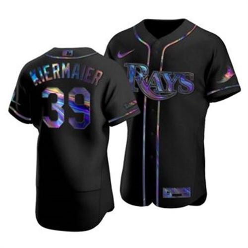 Tampa Bay Tampa Bay Rays #39 Kevin Kiermaier Men's Iridescent Holographic Collection Jersey - Black Men's