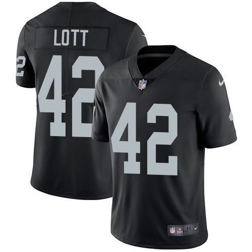 Las Vegas Raiders #42 Ronnie Lott Black Team Color Men's Stitched Vapor Untouchable Limited Jersey Men's