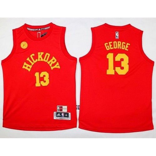 Indiana Pacers #13 Paul George Red Hardwood Classics Performance Youth Stitched Jersey Youth