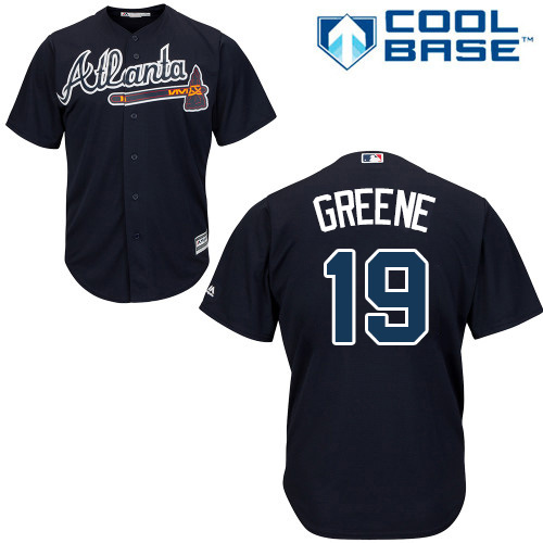 Atlanta Braves #19 Shane Greene Blue New Cool Base Stitched Jersey Men's