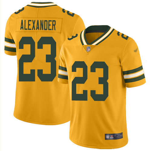 Packers #23 Jaire Alexander Gold Men's Stitched Limited Inverted Legend Jersey